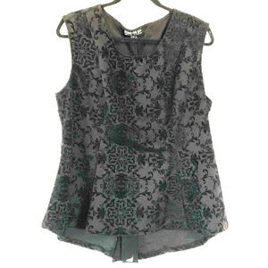 Forever 21+ Plus Black Burn Out Top 2X